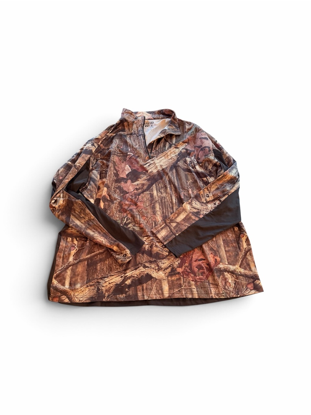 Mossy Oak Brown Woodland Camo Quarter-Zip Pullover